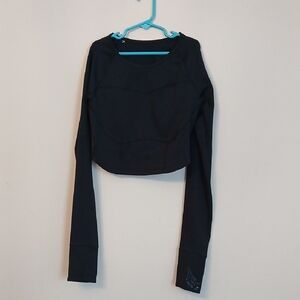 Gymshark Black Long Sleeve Crop Top
